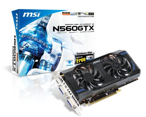 MSI N560GTX-M2D1GD5 GeForce GTX 560 1 GB Graphics Card