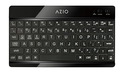 AZIO Backlit Bluetooth 3.0 Keyboard for Tablets Bluetooth Mini Keyboard