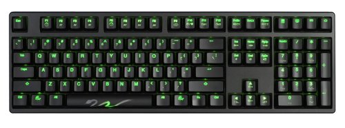 Ducky DK9008 Shine 3 Green LED Backlit (Red Cherry MX) Wired Standard Keyboard