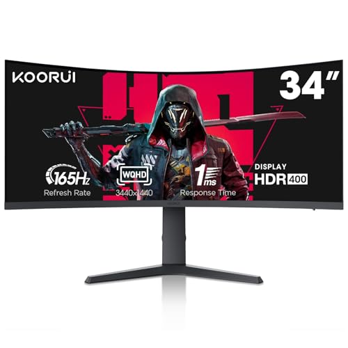 KOORUI 34E6UC 34.0" 3440 x 1440 165 Hz Curved Monitor