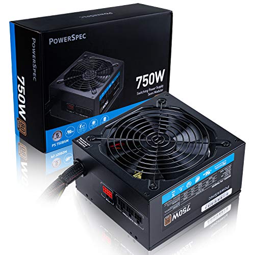 PowerSpec PS 750BSM 750 W 80+ Bronze Certified Semi-modular ATX Power Supply