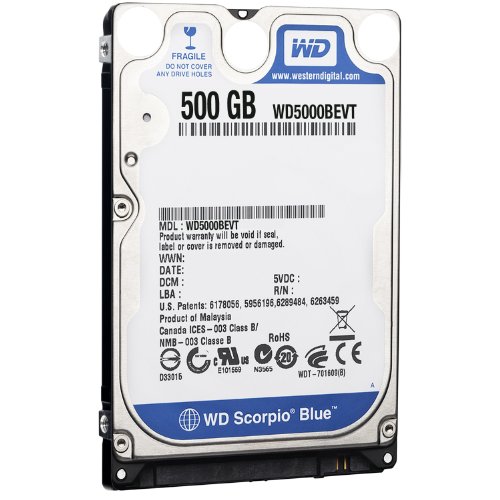 Western Digital Scorpio Blue 500 GB 2.5" 5400 RPM Internal Hard Drive