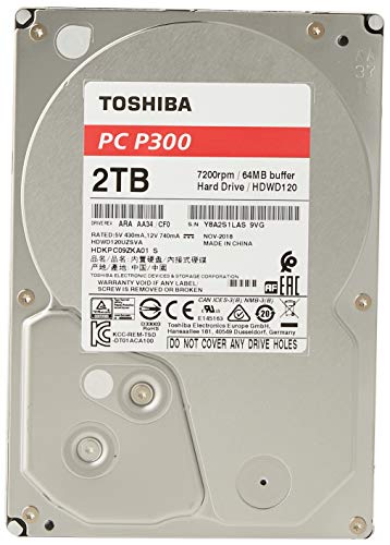 Toshiba P300 2 TB 3.5" 7200 RPM Internal Hard Drive